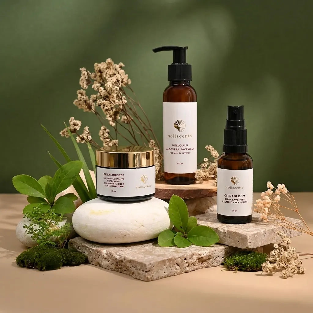 Daily Glow Kit – A simple 3-step routine with Hello Alo, Citra Bloom, and Petal Breeze.