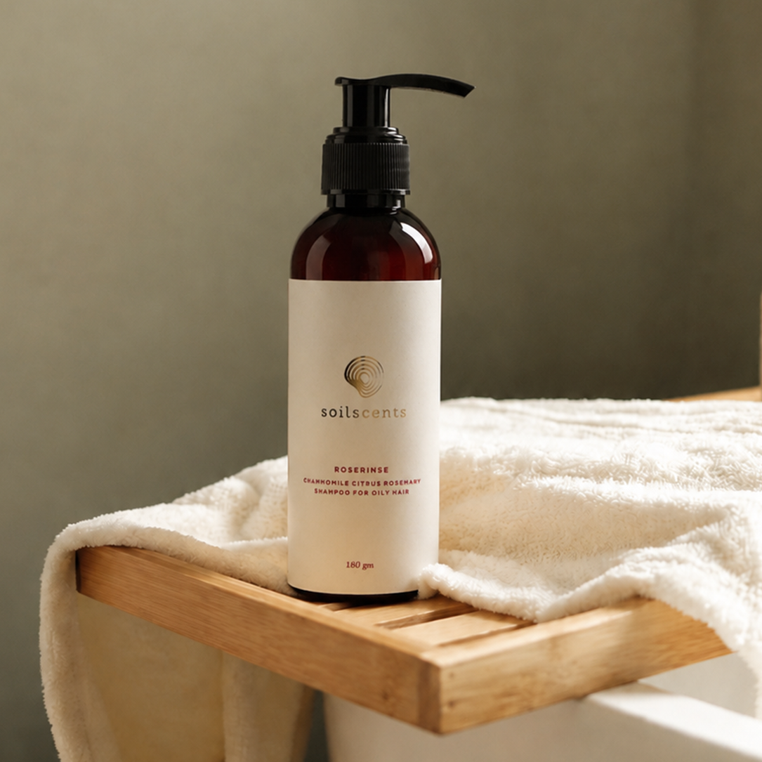 Roserinse - Chammomile citrus rosemary shampoo for oily hair