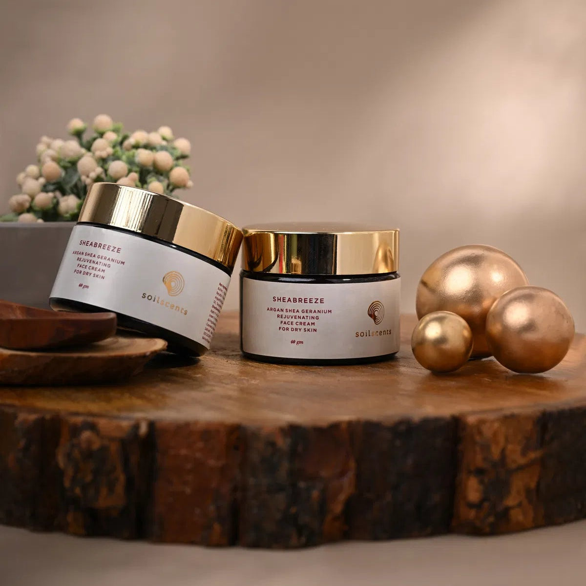 SHEABREEZE - ARGAN SHEA GERANIUM REJUVENATING FACE CREAM FOR DRY SKIN